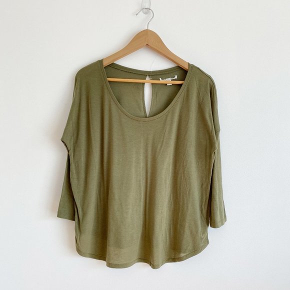 American Eagle Outfitters Tops - American Eagle, NWOT, Outfitters Women's 3/4 Sleeve Comfy T-Shirt, Olive, Size M